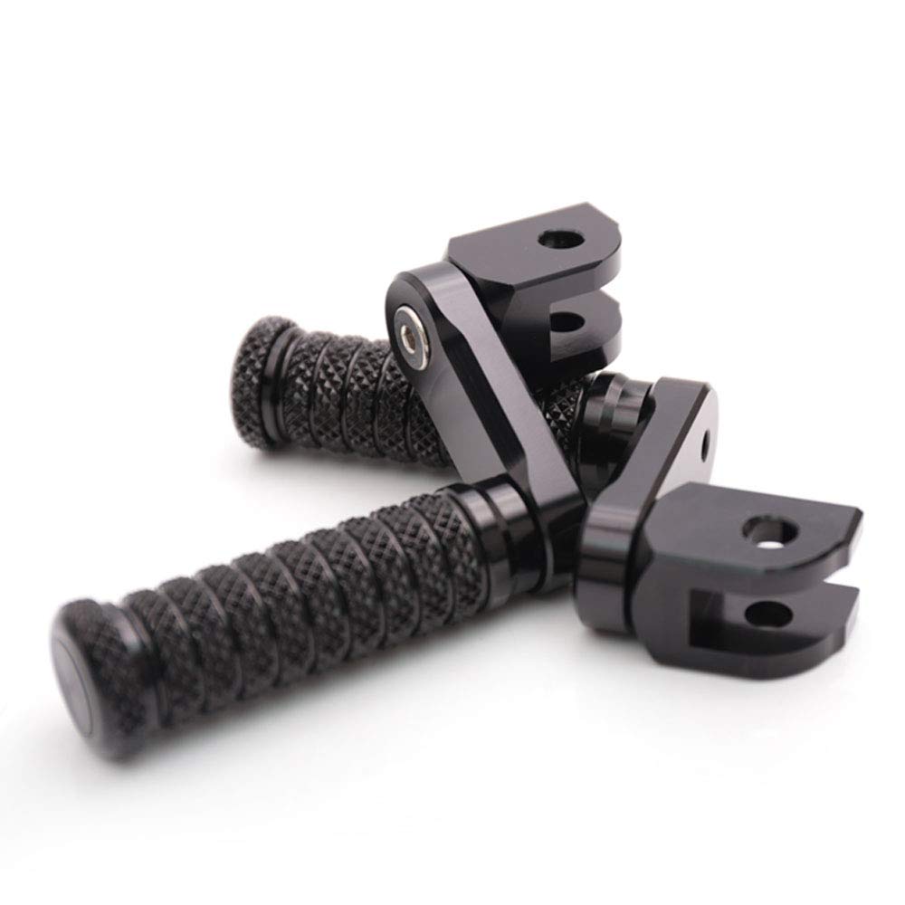MC MOTOPARTS M-Grip Black 40mm Lowering CNC Front Rider Foot Pegs Compatible with MT-07 MT-09 Tracer YZF R3 MT-10