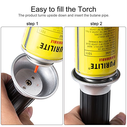Culinary Torch Professional Kitchen Cooking Torch for Creme Brulee Butane Blow Torch for Home