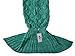 Kpblis Knitted Mermaid Tail 71-Inch-by-35-Inch Blanket Green 1