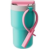 CHAKO LAB Stainless Steel Insulated Water Bottle with Two Drinking Ways | Twist Tumbler BPA-Free Leak-Proof | 17 oz Bottle with Ceramic coating | Mint Teal