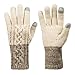 Winter Warm Knit Gloves for Women, Wool Touchscreen Texting Thick Gloves for Beanies Matching by REDESS