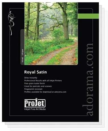Projet Royal Satin, Pearl Surface Resin Coated Inkjet Paper, 9.0 mil., 5x7", 50 Sheet Pack