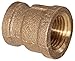 Anderson Metals 38119 Red Brass Pipe Fitting, Reducing Coupling, 1/2
