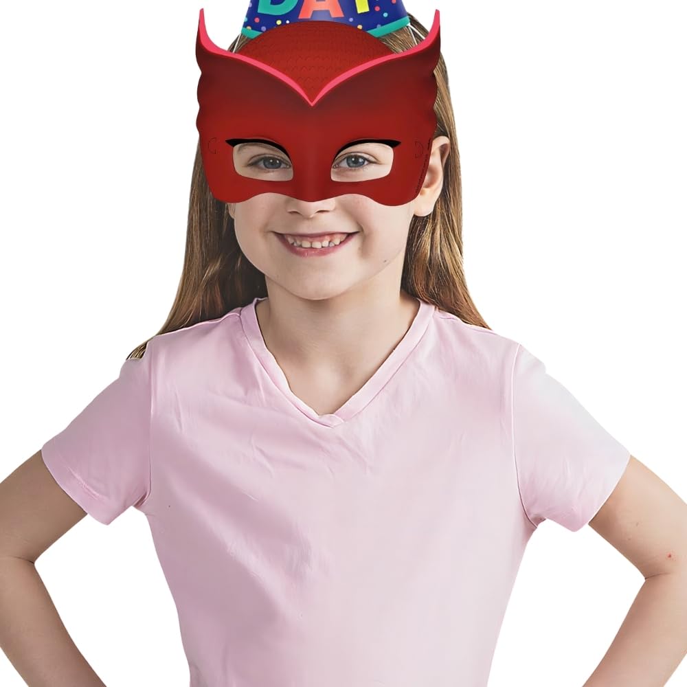 Unique Assorted Colors PJ Masks Party Masks (8 Count) - Ideal for Themed Parties & Superhero Fans