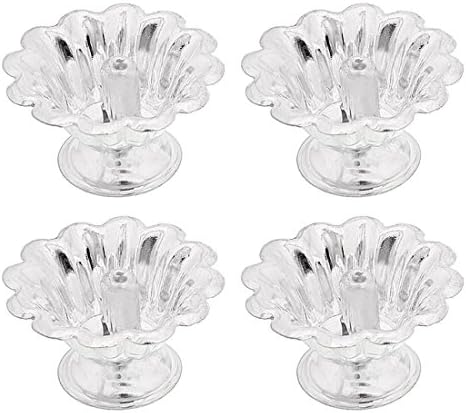 Halowishes Diwali Special Offer Halowishes Silver Polished Devdas Diya Set Diwali Decor Gift Item 138