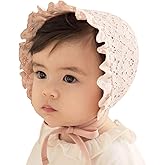 Baby Girl Toddlers Breathable Lacy Bonnet Eyelet Cotton Adjustable Sun Protection Hat