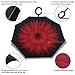 Rainlax Inverted Umbrella Double Layer Windproof UV Protection Reverse Folding Umbrellas for Car Rain Outdoor With C-Shaped Handle