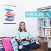 KRASKA Poster Frames 17 x 24 inch Magnetic Poster Hanger Frame Wooden Map Hanger, Poster Hanging Kit Wooden Poster Hangers Art Print Poster Holder Magnetic Poster Frame 17x24 17x28 17x12, 17 inch Long
