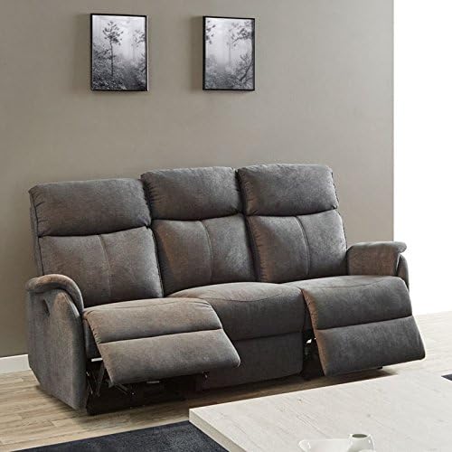 Canapé Relaxation électrique 3 Places En Tissu