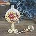 YUFENG Clear Vintage Rose Perfume Bottle Jeweled Crystal Empty Refillable Wedding Decor Bottle