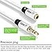 25ft 3.5mm Extension Cable, GearIT Pro Series Preminun Gold Plated 25 Feet 3.5mm Auxiliary Audio Stereo Extension Male to Female Cable, White