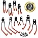 ZNCMRR Steel Garage Storage Utility Double Hooks, Heavy Duty Wall Hooks for Organizing Various Tools,Ladders,Bulk Items, Bikes, 5 Sizes(10 Pack)