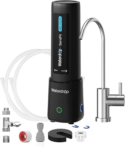 Waterdrop 10UB PRO Under Sink Water Filter with Faucet Brushed Nickel