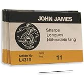 John James Sharp Beading Needles -Size 11, 25 Pack
