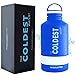 Coldest Insulated Water Bottle with Handle Lid | Leak Proof, Insulated Modern Stainless Steel, Triple Walled, Sport Thermos Bottles, Metal Flask | 64oz