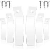 20 Pcs Non Slip Drawer Stops Clear PVC Plastic Drawer Stoppers for Dresser | Drawer Stops with Stainless Steel Screws for Furniture Chest Bottom Repair Tool Replacement, 2.36 x 0.63 x 0.08 Inch