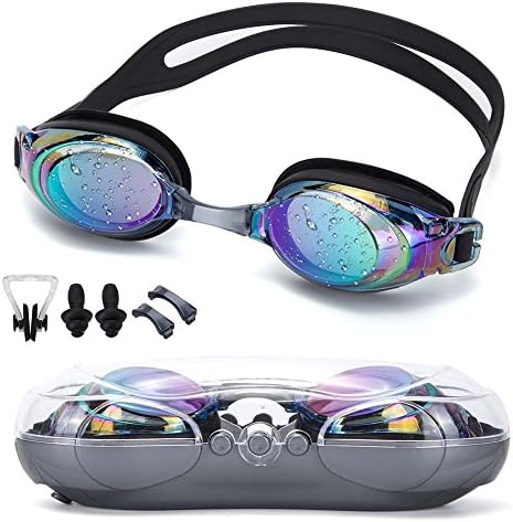 Kinsports Swimming Goggles,Triathlon Swim Goggles No Leakage Effective Anti Fog Shatterproof UV Protection,Suit for Men Women Kids-Best Swim Goggles (Black color)