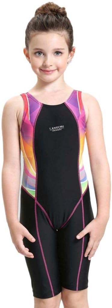 VERTAST Girls Athletic Competitive One-Piece Swimsuits Racerback Legsuit Swimwear for Age 4-15