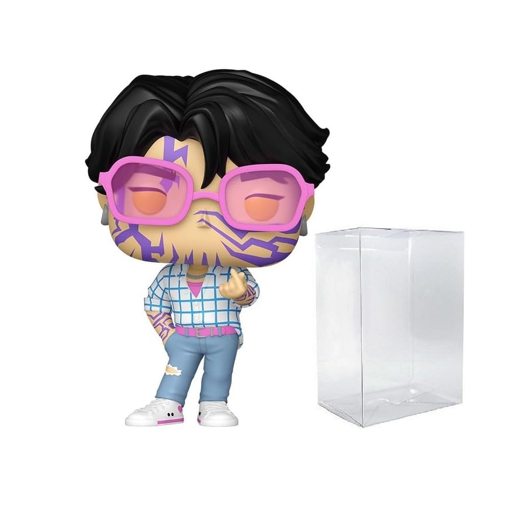 Funko Pop! Animation: Kpop Demon Hunters - Saja Boys Jinu Demon Pattern (Chase Variant) Vinyl Figure Collectibles Bundled with Box Protector