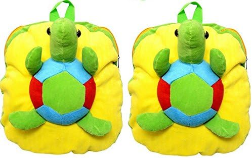 Blue Tree School Bag for Kids/Girls/Boys/Children Plush Soft Bag Backpack Tortoise Cartoon Bag Gift for Kids Cartoon Toy Cute Birthday Return Gift/ School Bag/ Travelling Carry Picnic Bag/ Teddy Bag For Children (Yellow_3 to 5 Year)