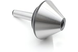 LKOEWQZAMX Live Center 4" 100mm MT3 Bull Nose Lathe Live Center Morse Taper 75 Degree with MT3 Arbor