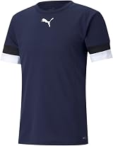 PUMA Unisex Kids teamRISE Jersey Jr Shirt Peacoat Puma White 152