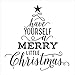 Have Yourself A Merry Little Christmas Stencil by StudioR12 | Tree with Star | Song Lyric | DIY Script Holiday Home Decor | Reusable Mylar Template | Craft & Paint Wood Signs | SELECT SIZE (14