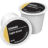 Amazon Brand - Solimo Light Roast Coffee Pods, Morning Light, Compatible with Keurig 2.0 K-Cup Brewers, 100 Count