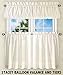 Ellis Curtain Stacey Sheer 56-by-45 Tailored Tier Pair Curtains, Ice Cream