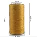 Leather Sewing Thread Stitching String - DIY Craft Flat Waxed Cord 284 Yards (Orange)