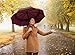 EEZ-Y Travel Umbrellas for Rain - Wind Resistant w/Open Close Button - Marsala