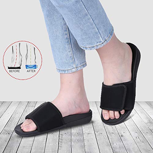MEGNYA Ladies Orthopedic Foam Slides Sandals, Comfort Diabetic Sandals