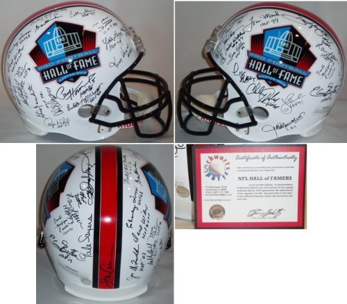 33 Hall Of Famers Signed Hall Of Fame Replica Helmet