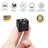 Mini Spy Hidden Camera, Tiny Nanny Hidden Camera System Surveillance Wireless 1080P Motion Detection Night Vision Home Security No Need WiFi
