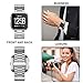 Wearlizer Stainless Steel Band Compatible for Fitbit Versa/Versa 2/Versa Lite Bands Women Men,Ultra-Thin Lightweight Replacement Band Strap Bracelet Compatible for Versa Accessories Silver