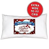 Toddler Pillow INCLUDES PILLOW CASE YOUR CHILD WILL NEVER SLEEP BETTER Premium Quality Fiber Filling PLUS Super Soft 100% Cotton Pillow Case by My Perfect Dreams