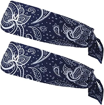 Set of 2 Mission Enduracool Classic Bandana 22.5" x 22.5" UPF50 Instant Cool When Wet (Set of 2 Blue)