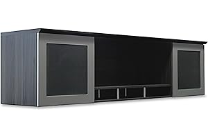 SAFCO Mayline MNH63LGS Medina Hutch Cabinet with Glass Doors, 63"W, Gray Steel Laminate