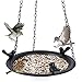 Kimdio Bird Feeder Hanging Tray, Seed Tray for Bird Feeders/Bird Bath, Outdoor Garden Backyard Decorative Great for Attracting Pet Hummingbird Feeder