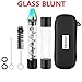 Glass Tool Set for Herb Leaves & Spices with 4 x O-Rings, 3 x Rubber Caps，2 x cleaning brush，Drawstring Bag and Fine Box (RAINBOW-1)