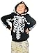 Skeleton Hoodie Children Costume Sweatshirt with Front Zip Size 4-16