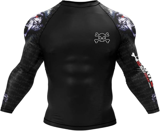 No Gi BJJ Compression Rash Guard & Spats for Jiu Jitsu, MMA