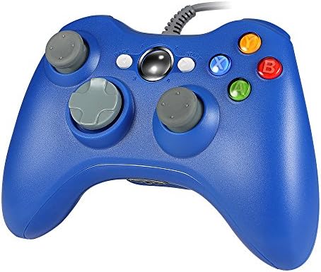 Wired PC Controller, Wetoph GD03 USB Gamepad with Headset slot For Xbox 360 and PC(Windows XP/7/8/10)(Blue)