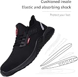 Hanani Steel Toe Caps Shoes Lightweight Boots Women Men Work Industrial Black view 4