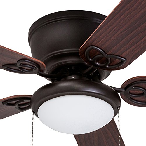 Prominence Home 51429 Benton Hugger/Low Profile Ceiling Fan, 52” Walnut