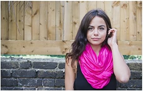 Softest Bamboo Chic Nursing Infinity Scarf for Stealth 360 Breastfeeding Privacy | Custom Organic Cover Fabric is Baby-Gentle, Breathable | 10 Gorgeous Colors (Fuchsia)