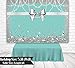 Funnytree 7x5ft Breakfast Bowknot Co Blue Backdrop Turquoise Bow Diamonds Sweet 16 Princess Girl Birthday Photography Background Bridal Shower Wedding Party Cake Table Decoration Photo Booth Banner