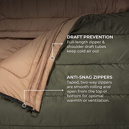 TETON Sports Mammoth Queen Size Sleeping Bag Double Sleeping Bag A