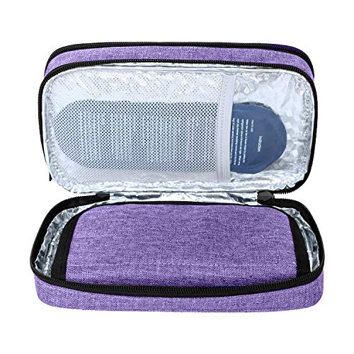 Luxja Insulin Travel Case, Double Layer Insulin Bag for Insulin Pens