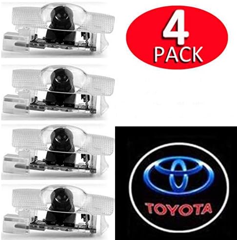 CNAutoLicht 4 LED Door Step Courtesy Light Welcome Light Shadow Logo Projector Lamp F/Toyota Avalon Avanza Camry Corolla Crown Highlander Land Cruiser Prius Previa Sequoia Sienna Reiz Prado Tundra